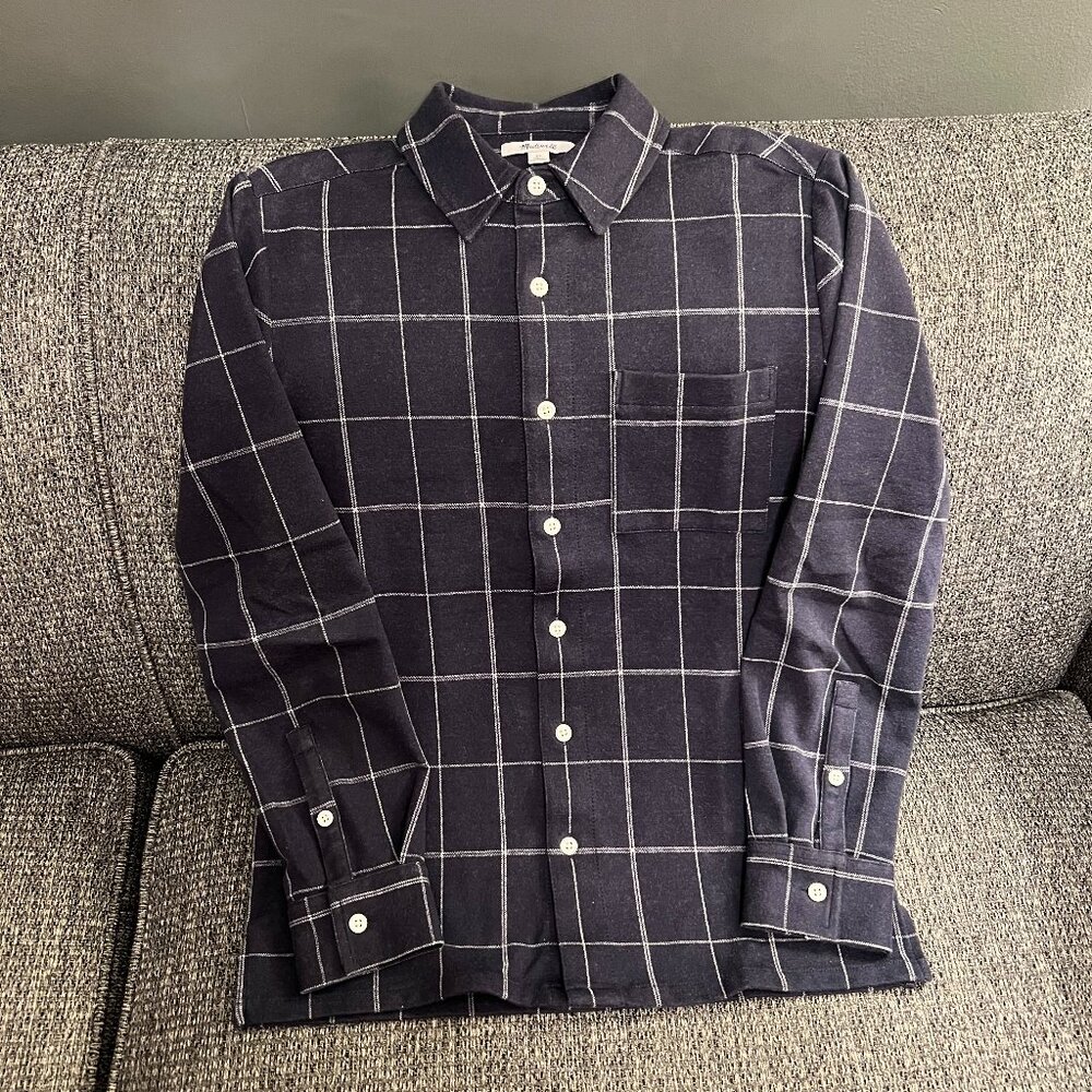 Madewell, The Devoe Shirt, XS, "Juniper Berry" Blue